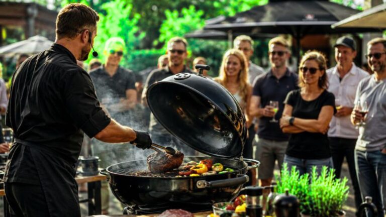 Weber Grillvorführung: Grill Masters showcase cooking techniques